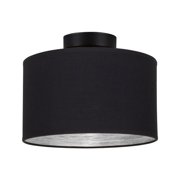 Juodas lubinis šviestuvas su sidabro spalvos detalėmis Sotto Luce Tres S, ⌀ 25 cm