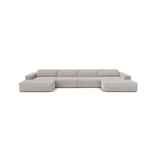 Šviesiai pilkos spalvos modulinė kampinė sofa Jodie – Micadoni -image-1