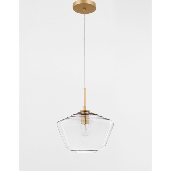 Auksinės spalvos iš stiklo kabantis šviestuvas ø 30 cm su stiklo gaubtu Prisma – Nova Luce-image-3