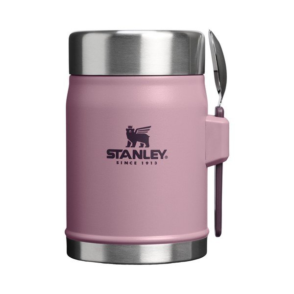 Violetinės spalvos iš nerūdijančio plieno maistui termosas 400 ml Legendary Food Jar + Spork Purple Smoke – Stanley