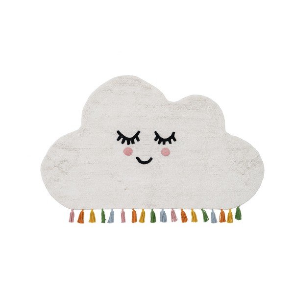 Iš medvilnės vaikiškas kilimas baltos spalvos 90x150 cm Cloud – Ixia
