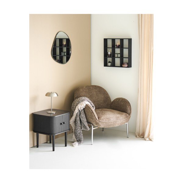 Rudos spalvos/smėlio spalvos antklodė ir pledas 130x180 cm Sira – House Nordic-image-1