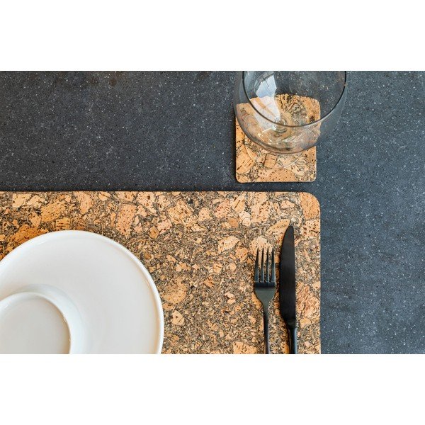 Padėkliukai natūralios spalvos iš kamštinio pluošto  4 vnt. Querco – ZicZac-image-1