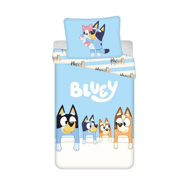 Iš medvilnės viengulė vaikiška patalynė 140x200 cm Bluey – Jerry Fabrics