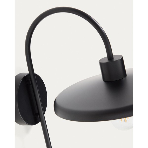 Juodos spalvos sieninė lempa ø 27 cm Nuvira – Kave Home-image-3