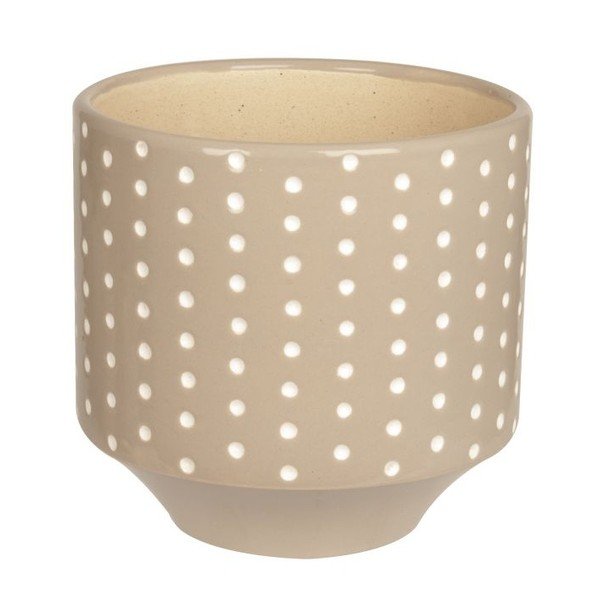 Keraminis vazonas Dovanų laikas Dots Warm Grey