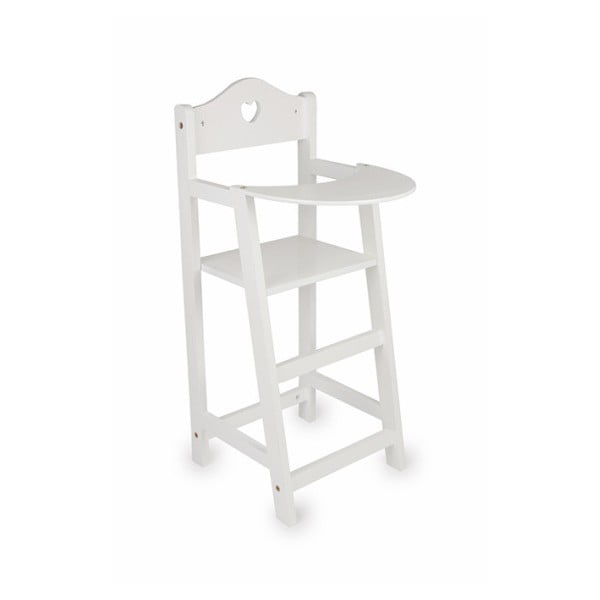 Legler lėlės balta medinė kėdė