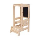 Natūralios spalvos iš pušies masyvo mokymosi bokštas Montessori – Meowbaby