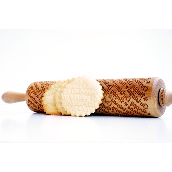 Medinis kalėdinis reljefinis kočėlas Valek Happy Christmass-image-3