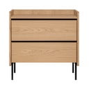 Aukšta šoninė spintelė natūralios spalvos iš ąžuolo 80x82 cm Wrap – Bonami Selection