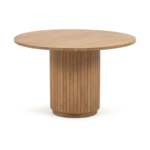 Iš mango masyvo apvalios formos valgomojo stalas natūralios spalvos ø 120 cm Licia – Kave Home