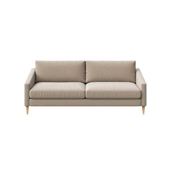 Sofa smėlio spalvos iš velveto 200 cm Karoto – Ame Yens