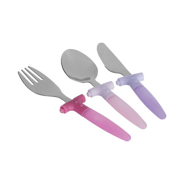 3 dalių nerūdijančio plieno vaikiškų stalo įrankių rinkinys Premier Housewares Rainbow-image-2