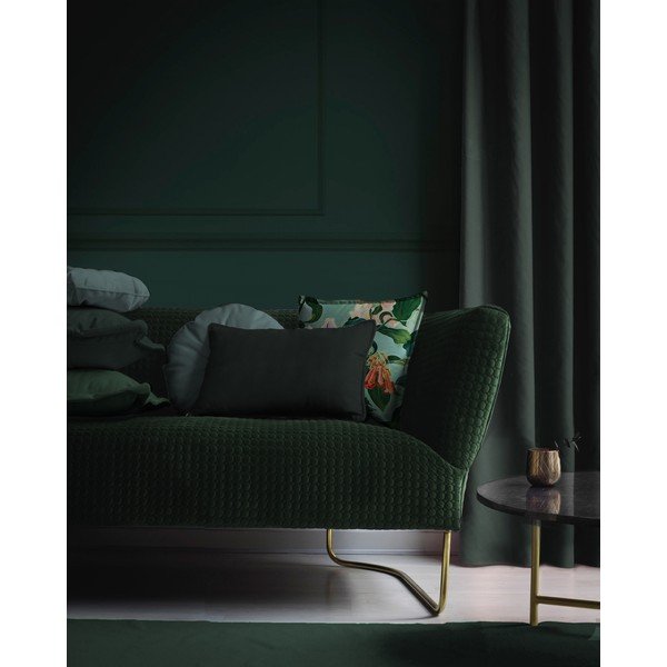 Tamsiai žalia aksominė pagalvėlė Velvet Atelier Dark, 50 x 35 cm-image-1