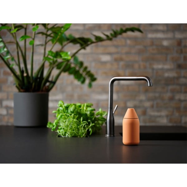 Oranžinės spalvos iš silikono muilo dozatorius 300 ml Singles – Zone-image-2