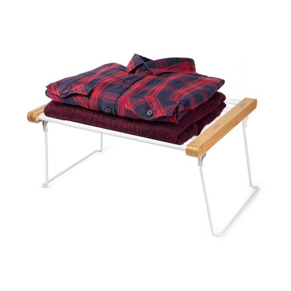 Baltos spalvos ištraukiamas lentynų stovas-image-3