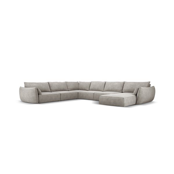 Šviesiai pilka kampinė sofa (kairysis kampas) Vanda - Mazzini Sofas-image-2