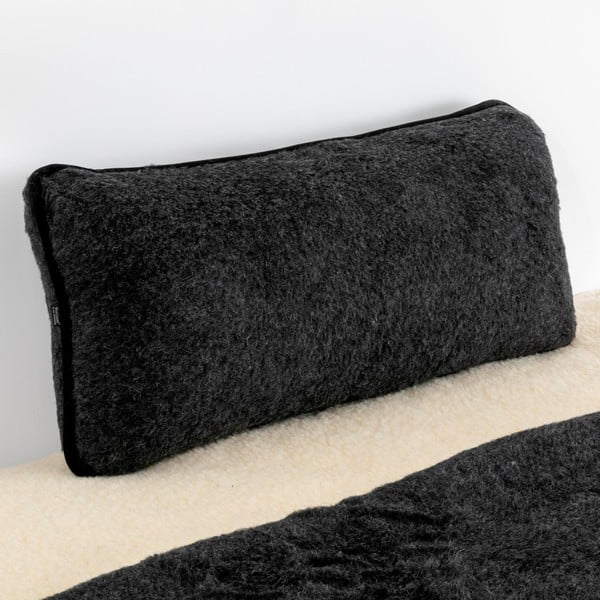 Merino vilnos juoda pagalvė Native Natural, 40 x 70 cm