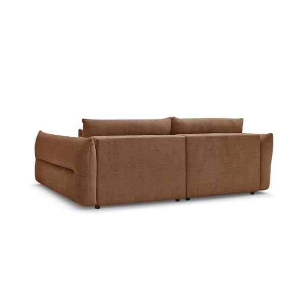 Oranžinės spalvos sofa iš šenilinio audinio 276 cm Neil – Bobochic Paris-image-4