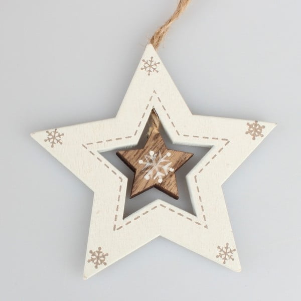 Balta žvaigždės formos pakabinama dekoracija "Dakls Star