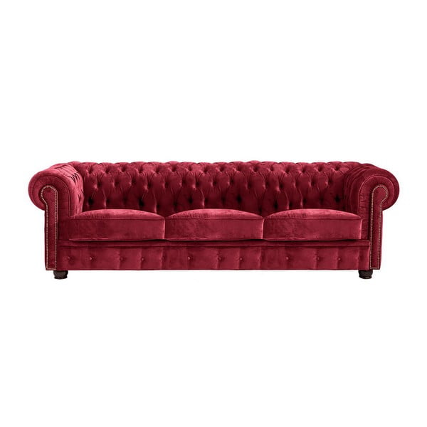 Raudona sofa Max Winzer Norwin Velvet, 200 cm