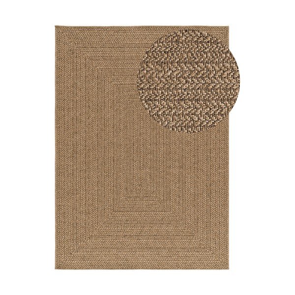 Natūralios spalvos lauko ir vidaus kilimas 80x150 cm Acra – Universal