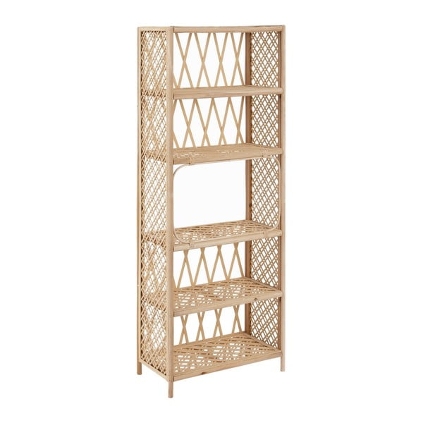 Iš bambuko knygų spinta  natūralios spalvos 64x171 cm Ratán – Ixia
