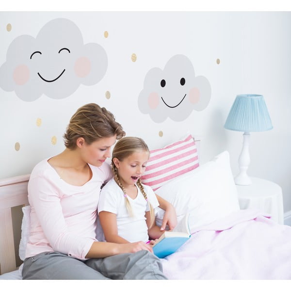 3 sieninių lipdukų rinkinys Dekornik Clouds Smile-image-1