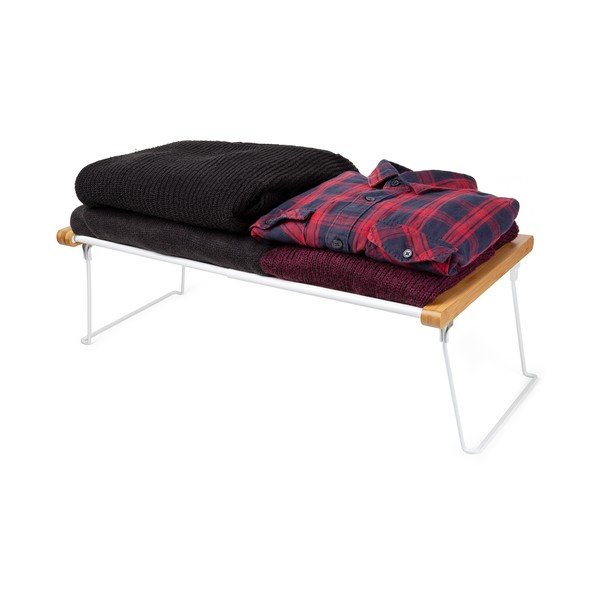 Baltos spalvos ištraukiamas lentynų stovas-image-4