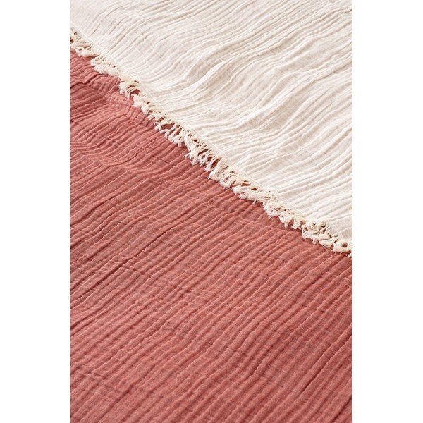 Lovatiesė iš muslino raudonos plytų spalvos dvigulei lovai 230x250 cm – Mijolnir-image-1