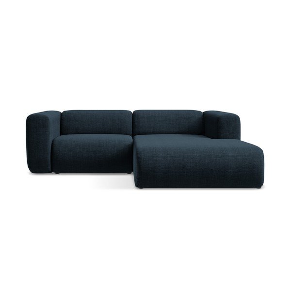 Mėlynos spalvos kampinė sofa (su dešiniuoju kampu/su gultu) Ekahi – Makamii