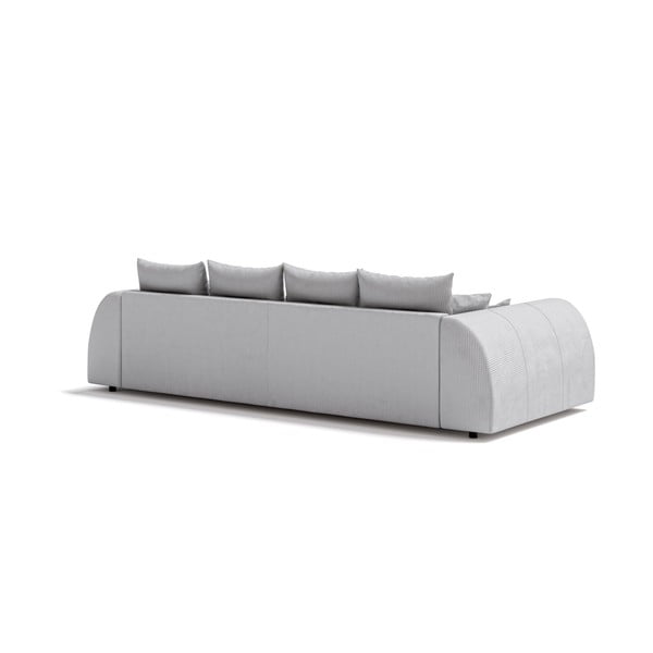 Tamsiai pilkos spalvos iš kordinio velveto sofa 310 cm Vanessa – Ropez-image-2