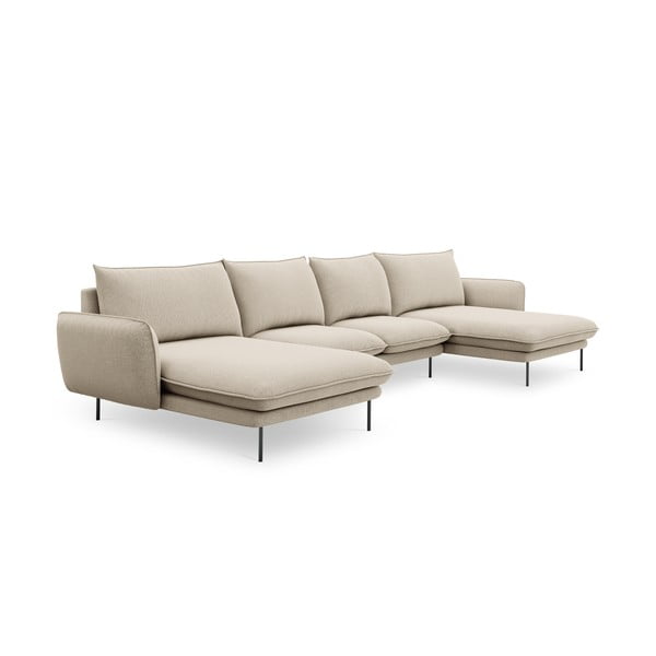 Smėlio spalvos U formos sofa Cosmopolitan Design Vienna-image-4