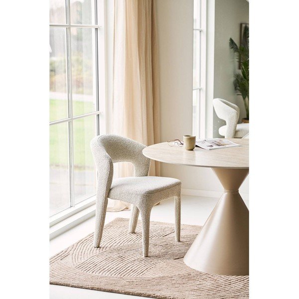 Iš keraminės plokštės apvalios formos valgomojo stalas ø 120 cm Annecy – House Nordic-image-3