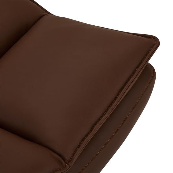 Taburetė iš odos tamsiai rudos spalvos Miami – Furnhouse-image-3