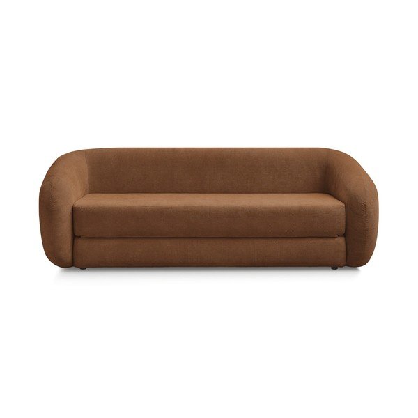 Oranžinės spalvos sulankstoma sofa iš šenilinio audinio 228 cm Neyo – Bobochic Paris