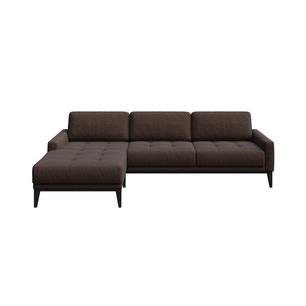 Ruda kampinė sofa MESONICA Musso Tufted, kairysis kampas