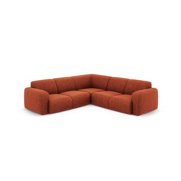 Kampinė sofa raudonos plytų spalvos (kintama/„L“ formos) Molino – Micadoni Home-image-1