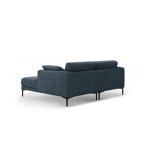 Tamsiai mėlynos spalvos kampinė sofa (su dešiniuoju kampu/su gultu) Bemy – Micadoni -image-2