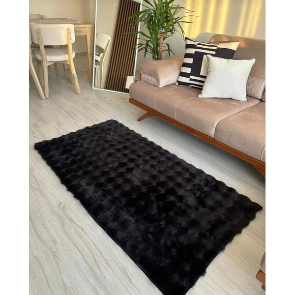 Skalbiamas kilimas juodos spalvos 150x230 cm Bubble Black – Mila Home-image-1