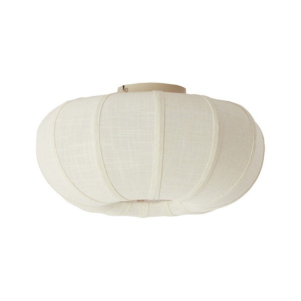 Kreminės spalvos lubinis šviestuvas ø 40 cm su tekstiliniu gaubtu Zosia – Light & Living