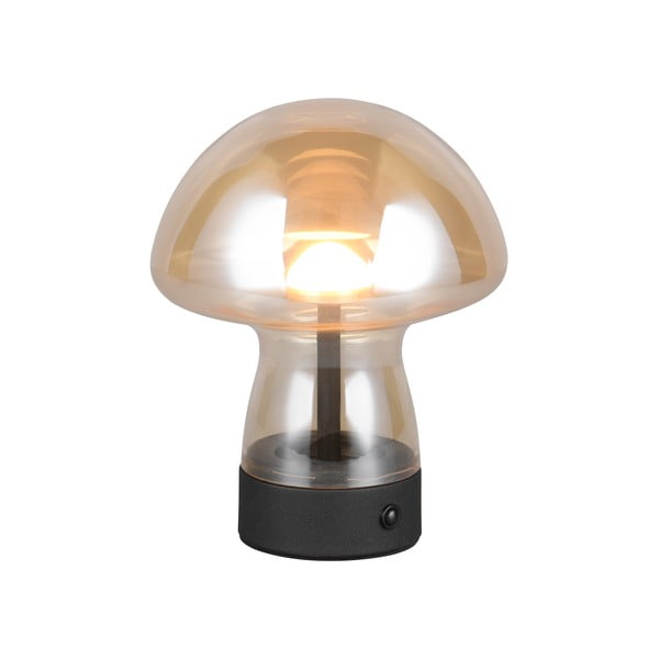 Gintarinės spalvos stalinis šviestuvas LED (aukštis 18 cm) su stiklo gaubtu Dooley – Reality-image-1