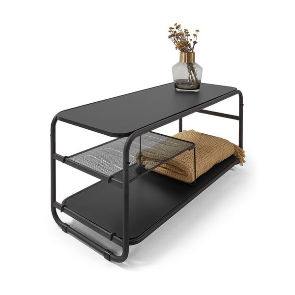 Juodos spalvos televizoriaus spintelė Kave Home Academy, 98 x 46 cm-image-3