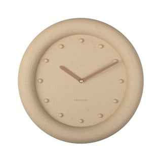 Smėlio spalvos sieninis laikrodis Karlsson Petra, ø 30 cm