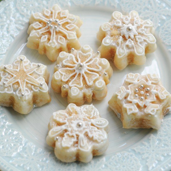 Kepimo forma 6 mini pyragaičiams Nordic Ware Snowflakes, 700 ml-image-1