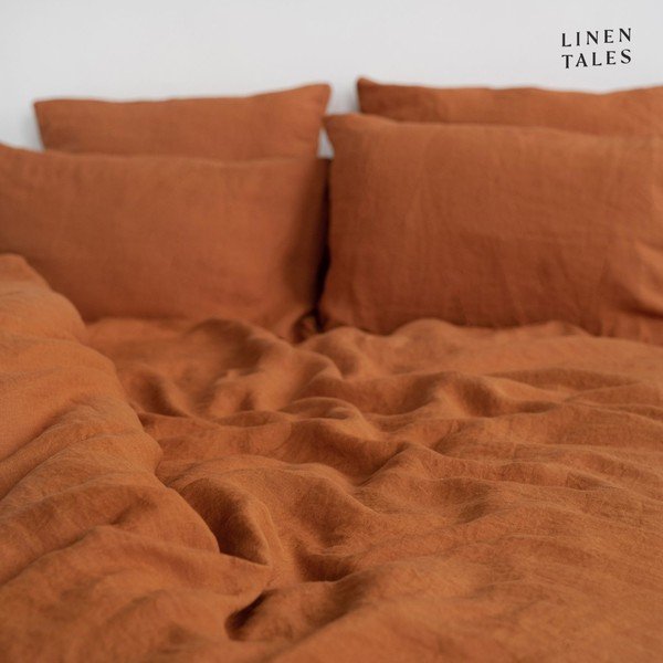 200x220 cm mūrinės spalvos lininė dvigulė paklodė - Linen Tales-image-3