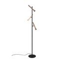 Pastatomas šviestuvas juodos spalvos LED (aukštis 150 cm) su metaliniu gaubtu Fiato – Trio