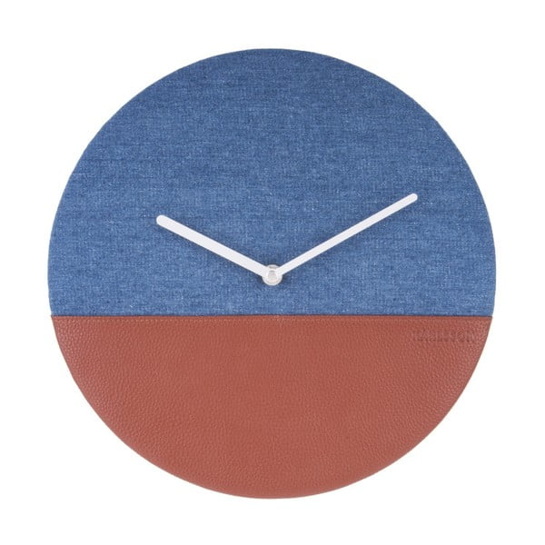 Mėlynai rudos spalvos sieninis laikrodis "Karlsson Surfer", Ø 30 cm