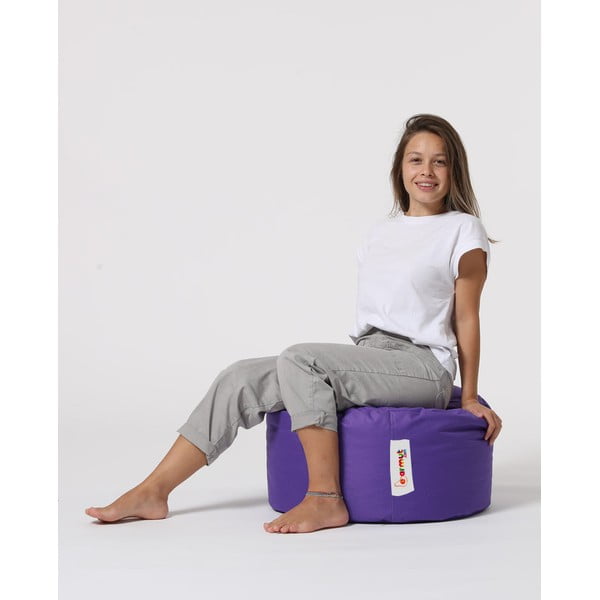 Sodo pufas violetinės spalvos Round – Floriane Garden-image-1