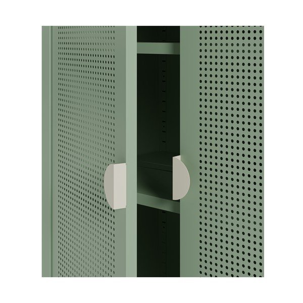 Mėtų spalvos/natūralios spalvos iš metalo spintelė 70x100x40 cm Sayla – Marckeric-image-3